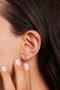 Heliophilia Silver Pendientes de Plata Esterlina 925 Dorado ELKAB92275A